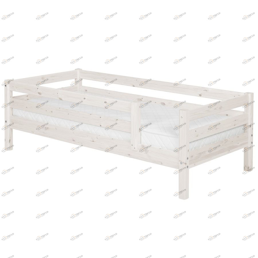 Кровать Flexa Classic с предохранительной планкой, белая, 190 см 9010121201