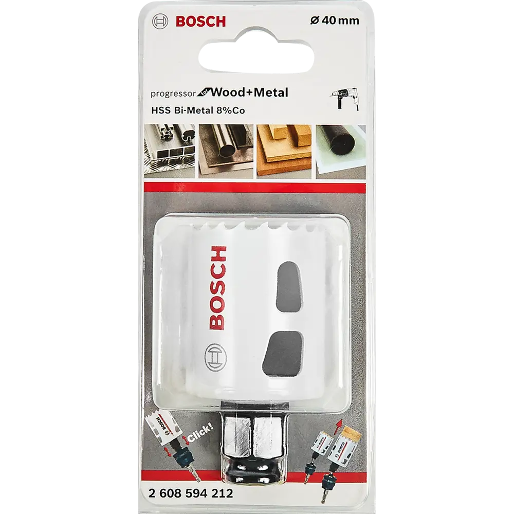 Коронка по стали биметаллическая Bosch Progressor 2608594212 40 мм 82384604 STLM-2034763 BOSCH PROFESSIONAL  - Вид №2