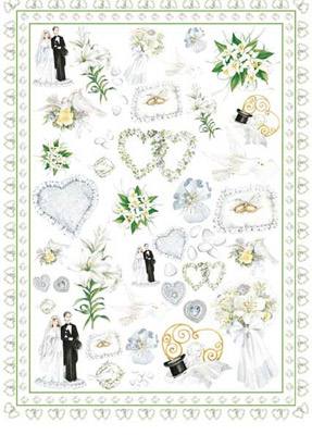 168 Calambour Easy Бумага для декупажа тонкая 50 x 70 см "Свадьба" EASY Santreyd 