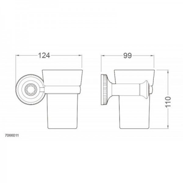 Стакан керамический к стене Schein Superior 7066011 sun-id-562231 - Вид №1