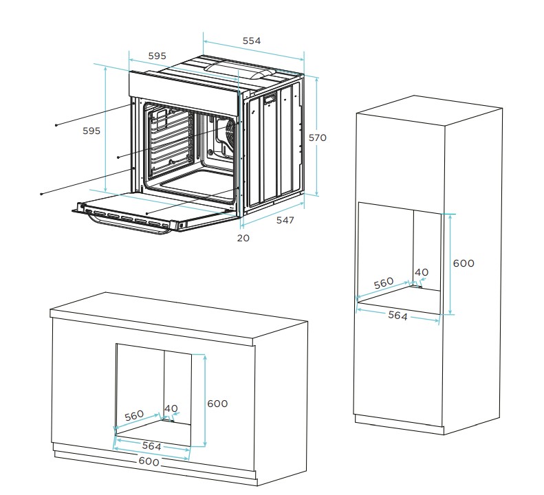 9164751 Электрический духовой шкаф Eigen Wien белый STDN-0041275 - Вид №9