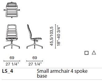 Cappellini Офисное кресло на колесиках Lotus sun-id-1436739 - Вид №7