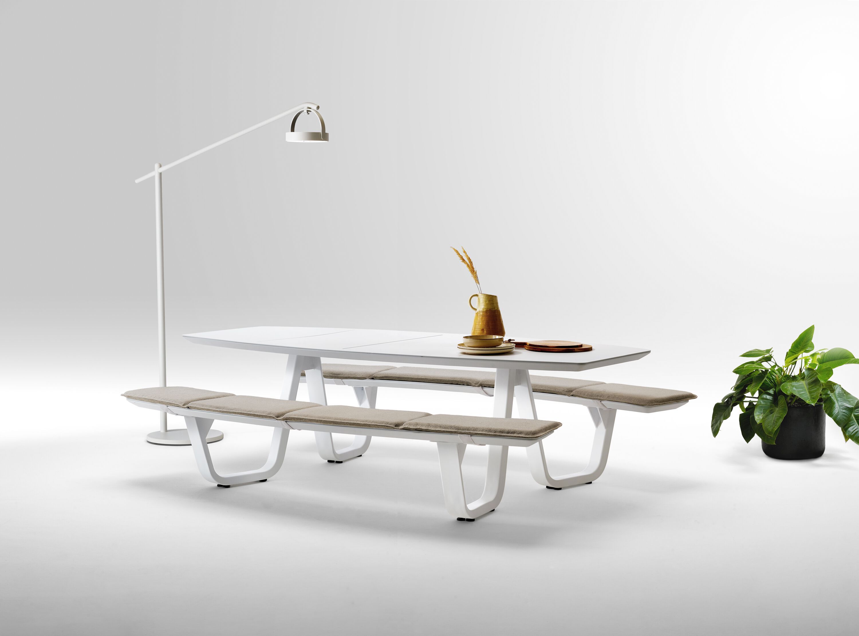 Прямоугольный стол для пикника со встроенными скамейками Atmosphera 8teen ARCH-00084249 - Вид №2