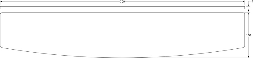 ELU 019 Полка для ELE 033 70 cm ELLUX Ellux - Вид №1