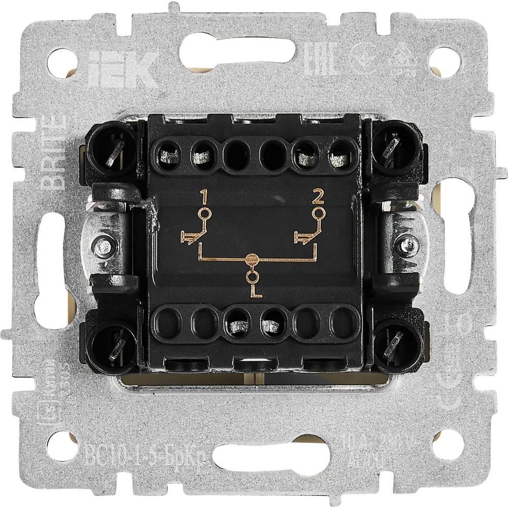 Выключатель встраиваемый IEK Brite жалюзи цвет бежевый 87761691 STLM-2179802 - Вид №2