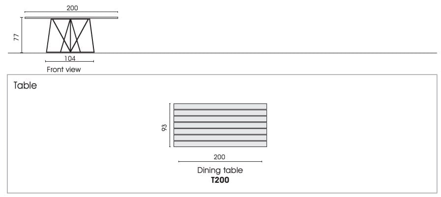 Высокий деревянный прямоугольный садовый стол Bullfrog OD Olala ARCH-00132531 - Вид №2