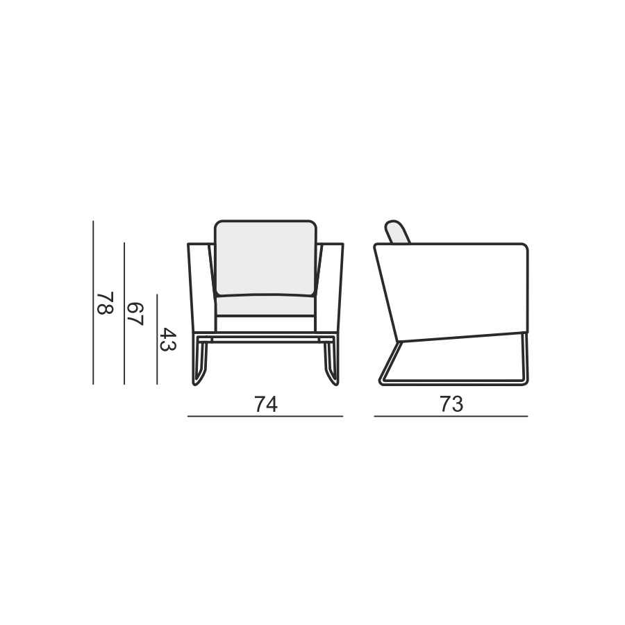Кресло Clark, зеленое Sits S1123 - Вид №6