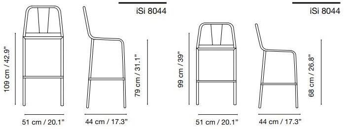 iSimar Штабелируемый алюминиевый садовый стул Napoles 8044 / 8045 - Вид №1