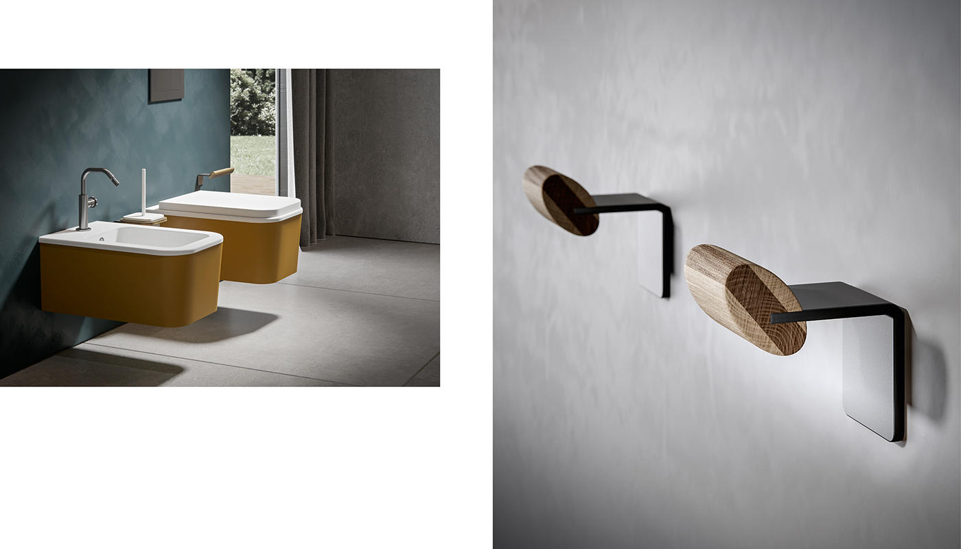 ED-ST06 Edone Аксессуары серии Piega Legno СЕРИЯ FOLD WOOD Деталь из цельного дерева, металлическая часть, возможна индивидуализация в лакированной гамме Edoné  - Вид №3