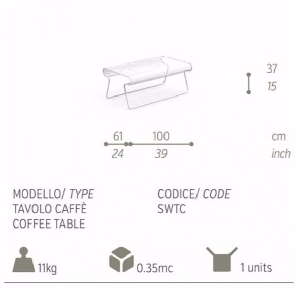 Talenti Прямоугольный садовый столик из стали Swell sun-id-1439800 - Вид №3