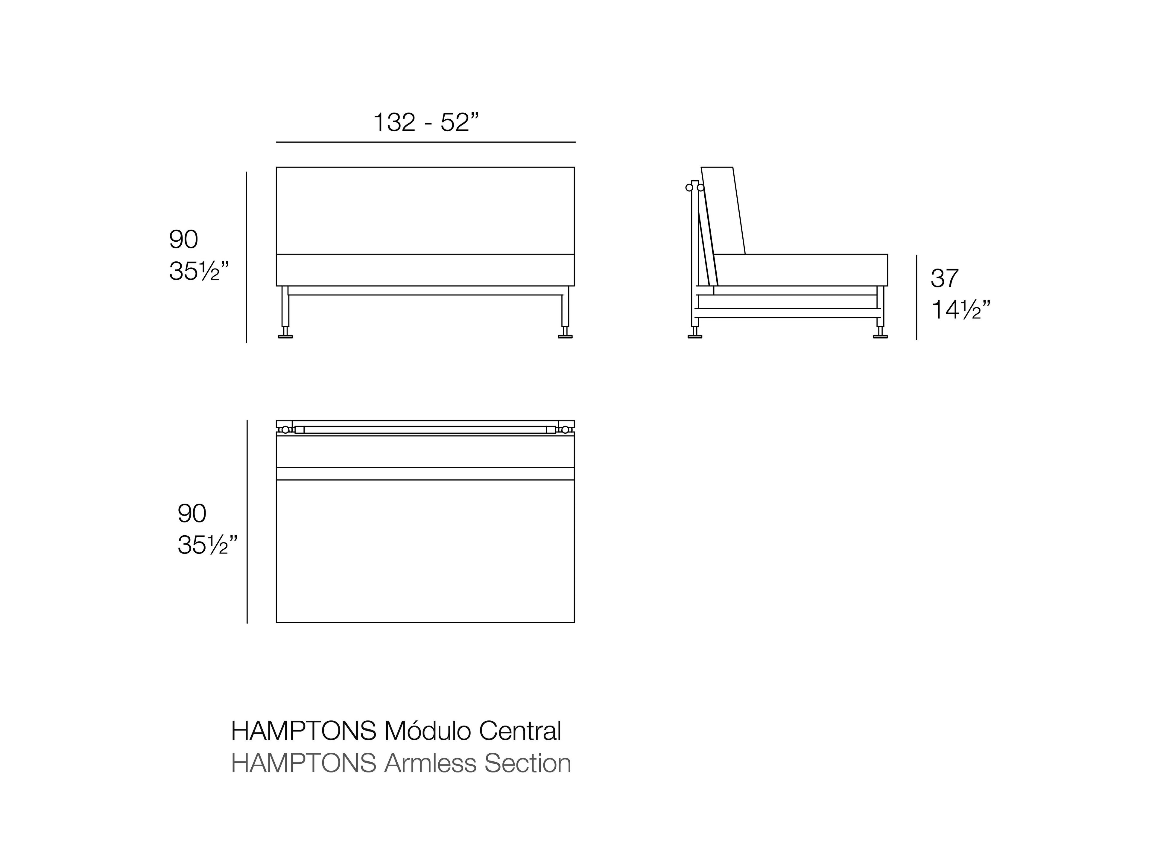 Ткань сад диван Vondom Hamptons ARCH-00129965 - Вид №10