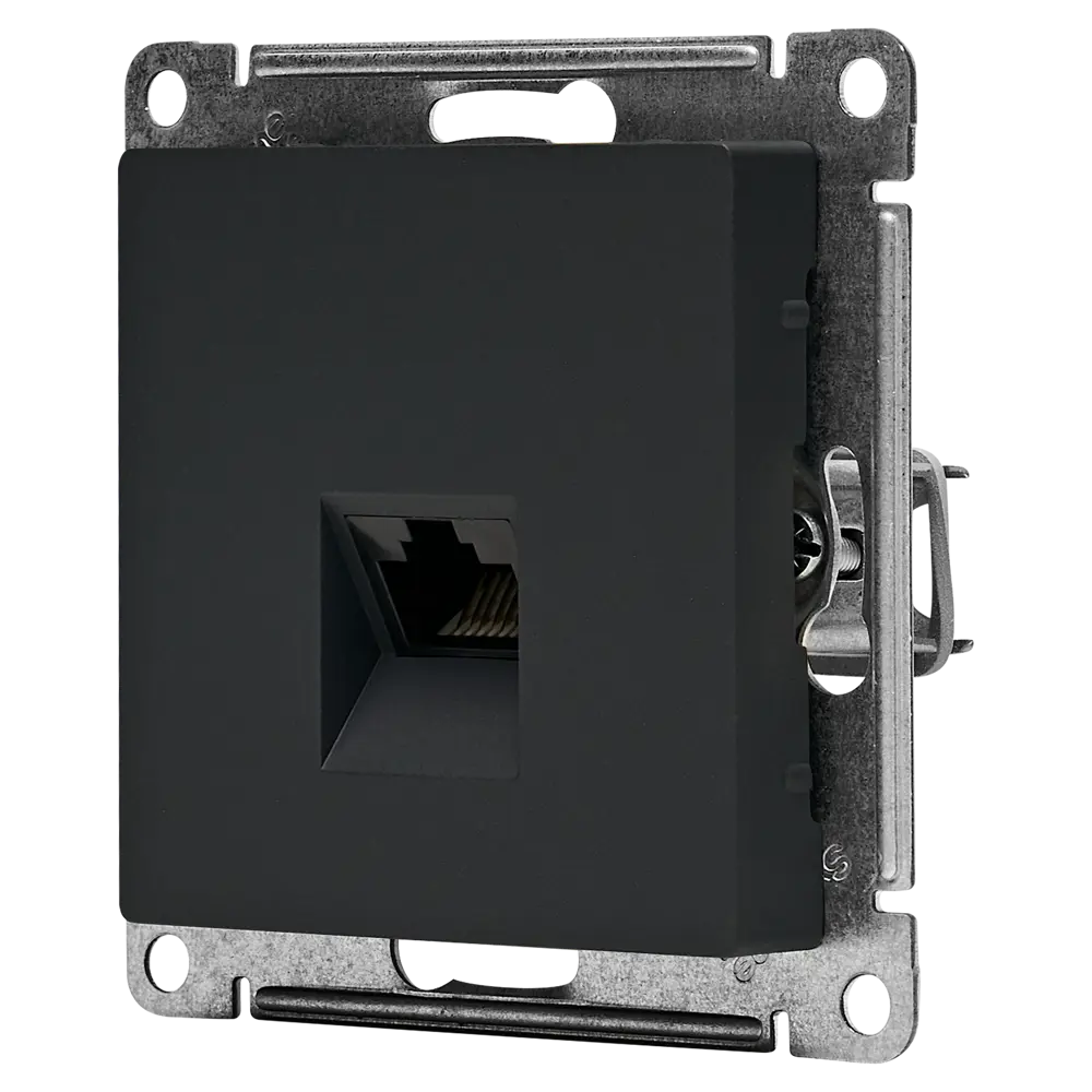 Розетка компьютерная RJ45 встраиваемая Systeme Electric AtlasDesign без заземления цвет базальт 89457197 STLM-2050206 - Вид №1