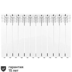 Радиатор Monlan Aluminium 500/80 алюминий 12 секций боковое подключение цвет белый 13239969 STLM-2201149