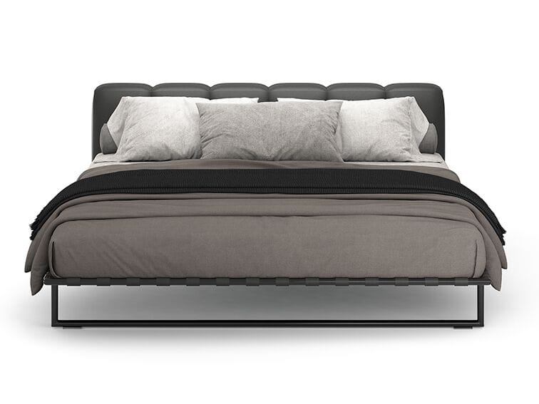 Кожаная двуспальная кровать с мягким изголовьем i 4 Mariani ARCH-00028749 - Вид №1