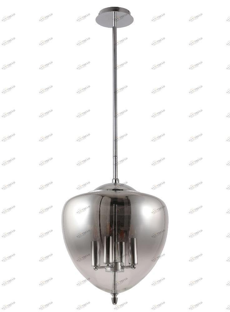 Подвесная люстра Crystal Lux Milagro SP4 A Chrome серая CRYSTAL LUX ДИЗАЙНЕРСКИЕ, MILAGRO CHROME 108739 Серый 