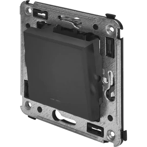 Выключатель встраиваемый DKC Avanti 1 клавиша цвет черный матовый