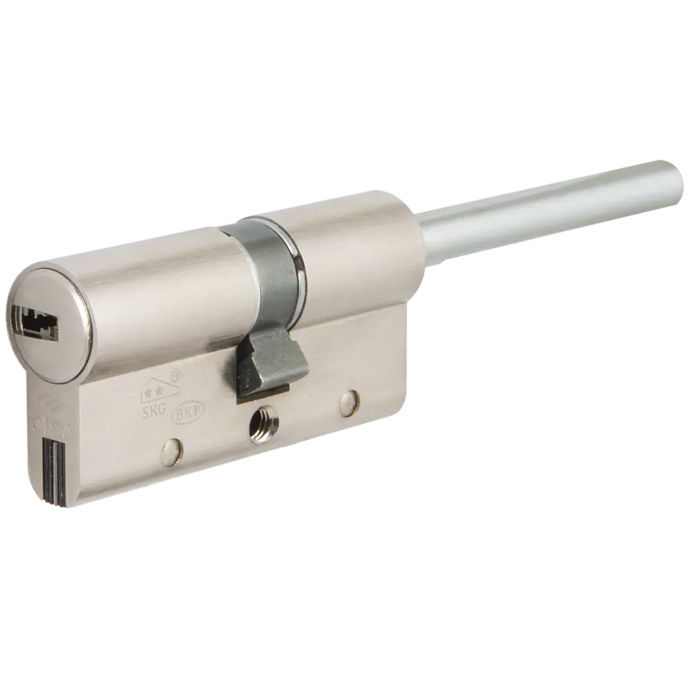 Цилиндр Cisa AP4S 0P3S7-87.12, 55x10x25 мм, ключ/шток, цвет никель, без вертушки STLM-2055447