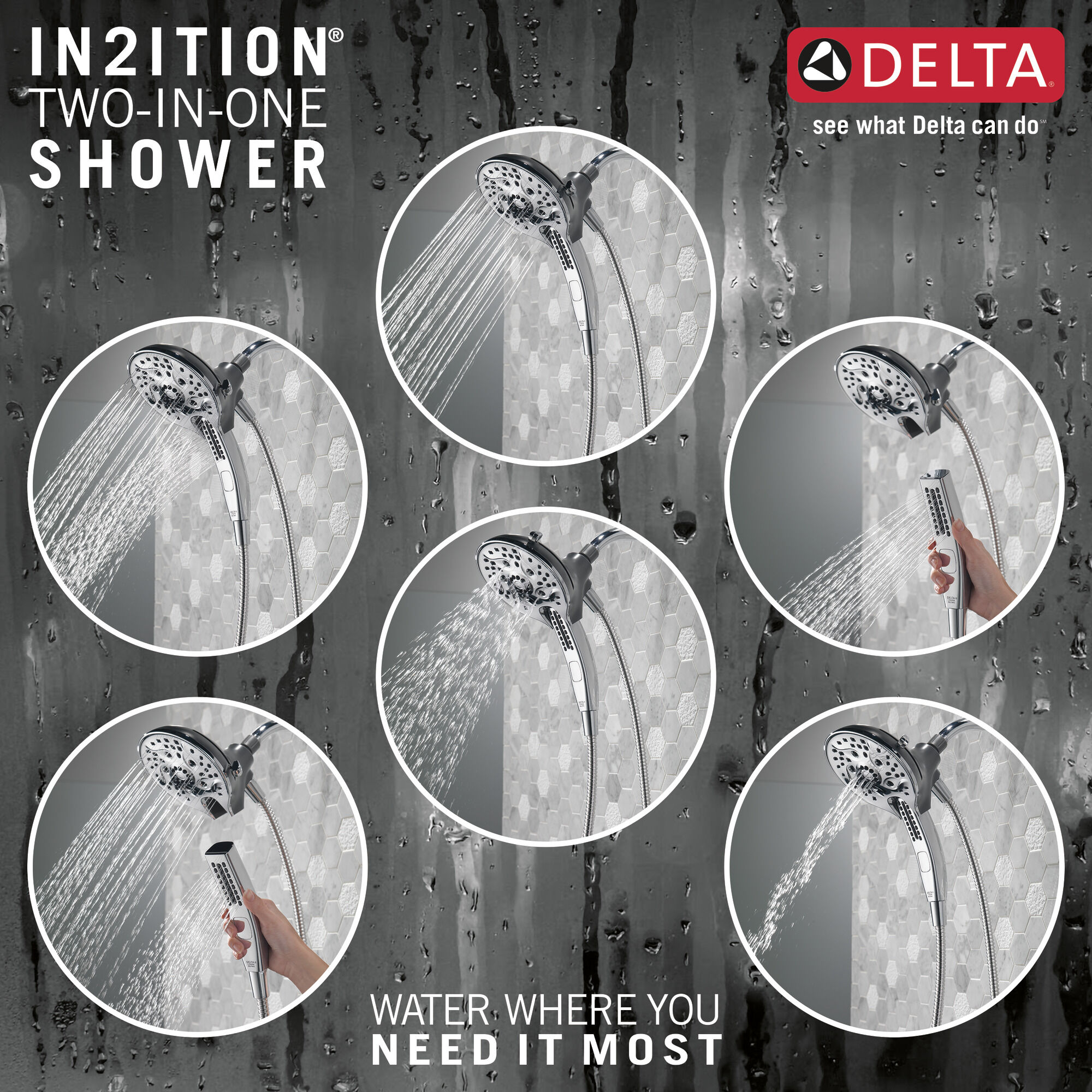 75510 Комбинированный H2O HSSH 1,75 галлона в минуту MagnaTite 5S Delta Faucet DELTA Хром - Вид №3