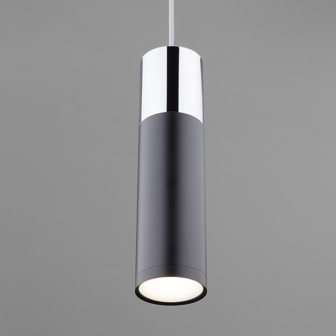 Подвесной светильник Eurosvet Double Topper 50135/1 LED хром/черный EUROSVET DOUBLE TOPPER 223280 Черный  - Вид №2