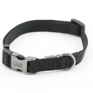 ПР0041946 Ошейник для собак 10x200-350мм нейлон Чёрный Great&Small