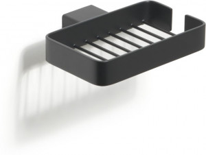 5412(14) Gedy G-Lounge, настенная металлическая мыльница - решетка, цвет черный матовый