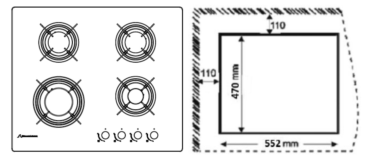 5329123 Газовая варочная поверхность Schaub Lorenz SLK GL6008 STDN-0091282 - Вид №7