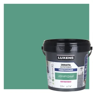 Универсальная эмаль Luxens цвет Изумруд полуматовая 0.9 кг 89345650