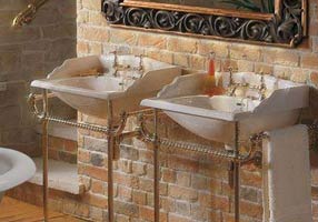 Gentry Home Таз большой белый Victorian Садовый узор GH102639 - Вид №1