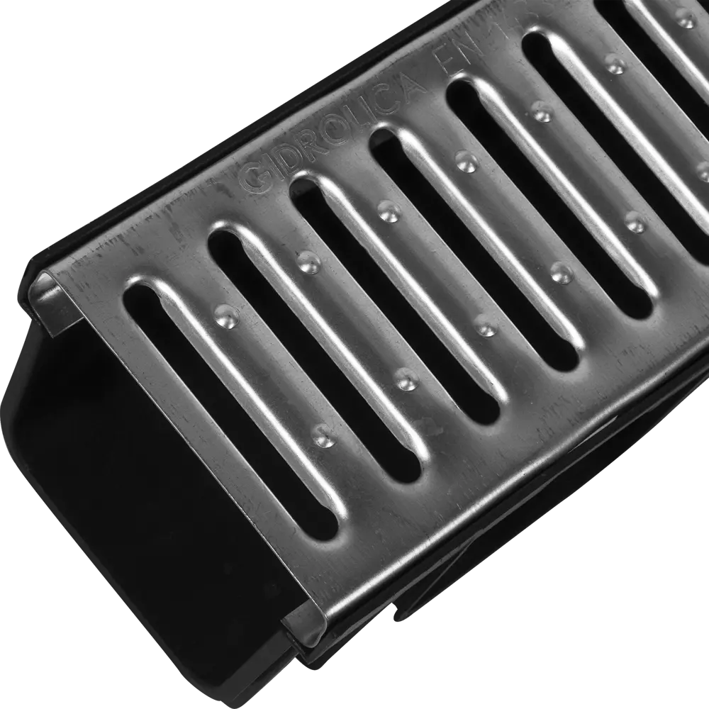 Канал пластиковый с оцинкованной решёткой 1000х115х95 мм GIDROLICA STLM-2048043 - Вид №1