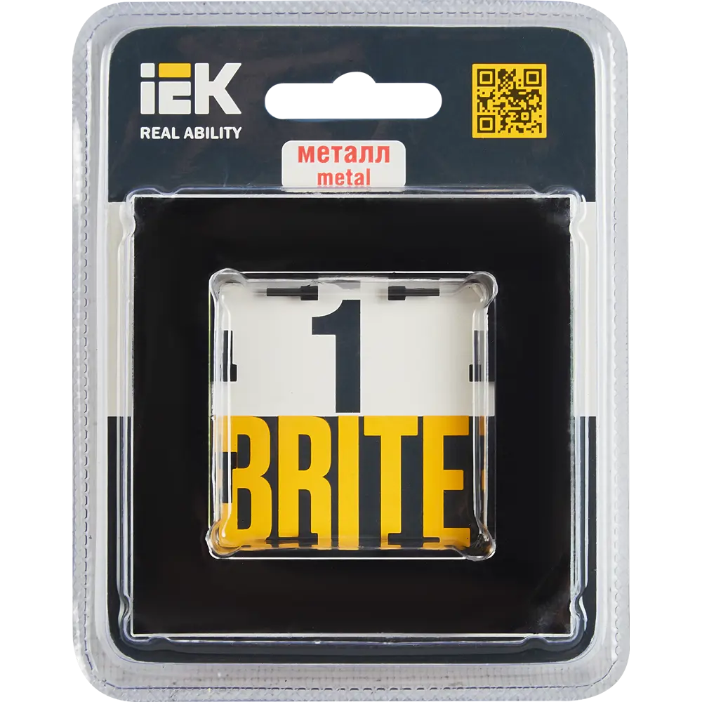 Рамка IEK Brite для розетки и выключателя - черный металл с влагозащитой 87761331 STLM-1117592 - Вид №3