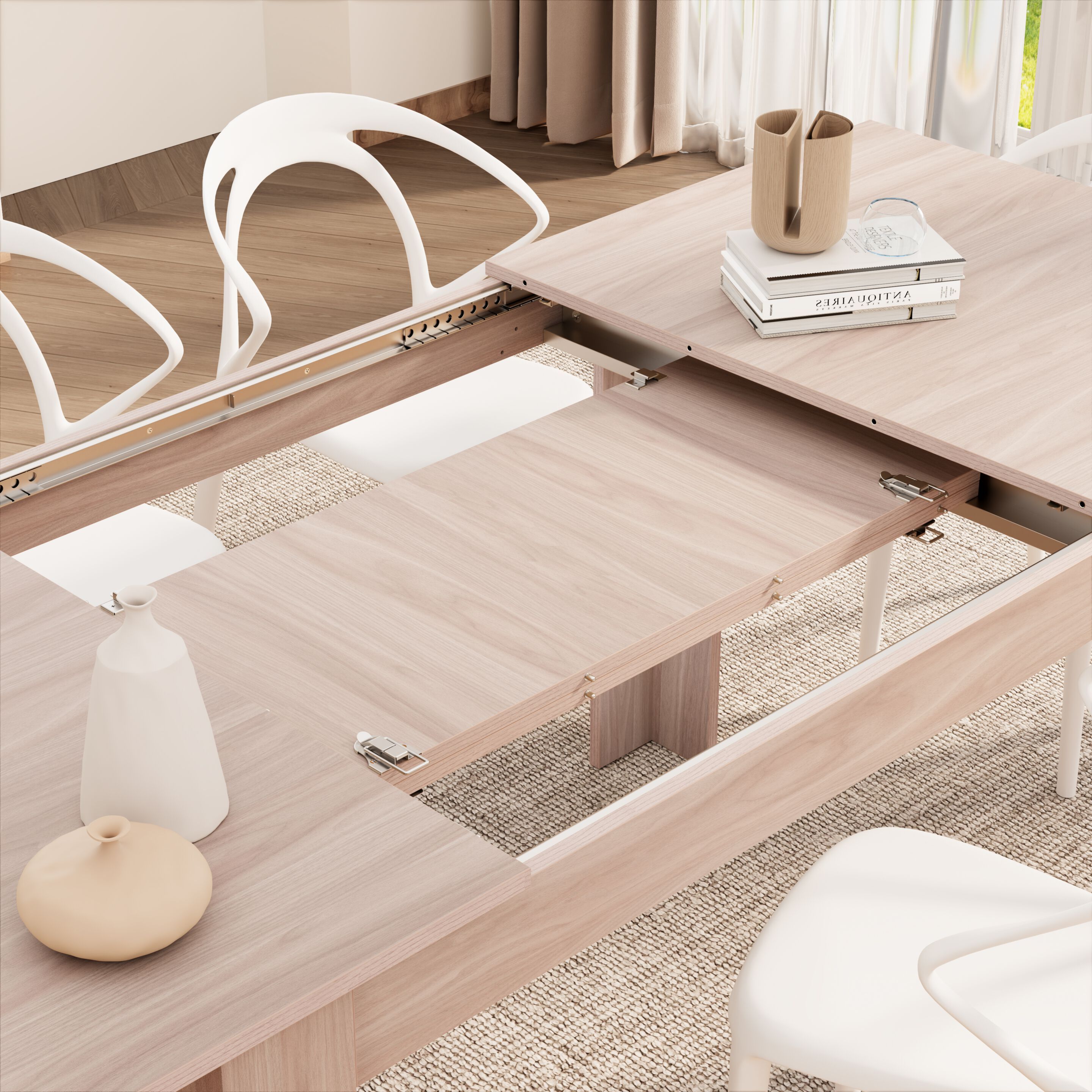 Прямоугольный выдвижной стол для кухни в меламине Mobili Fiver Easy ARCH-00064718 - Вид №64