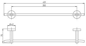 Paini Pixel 81CR001 держатель для полотенец - Вид №1