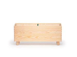 Прямоугольный Сосновый журнальный столик с отсеком для хранения