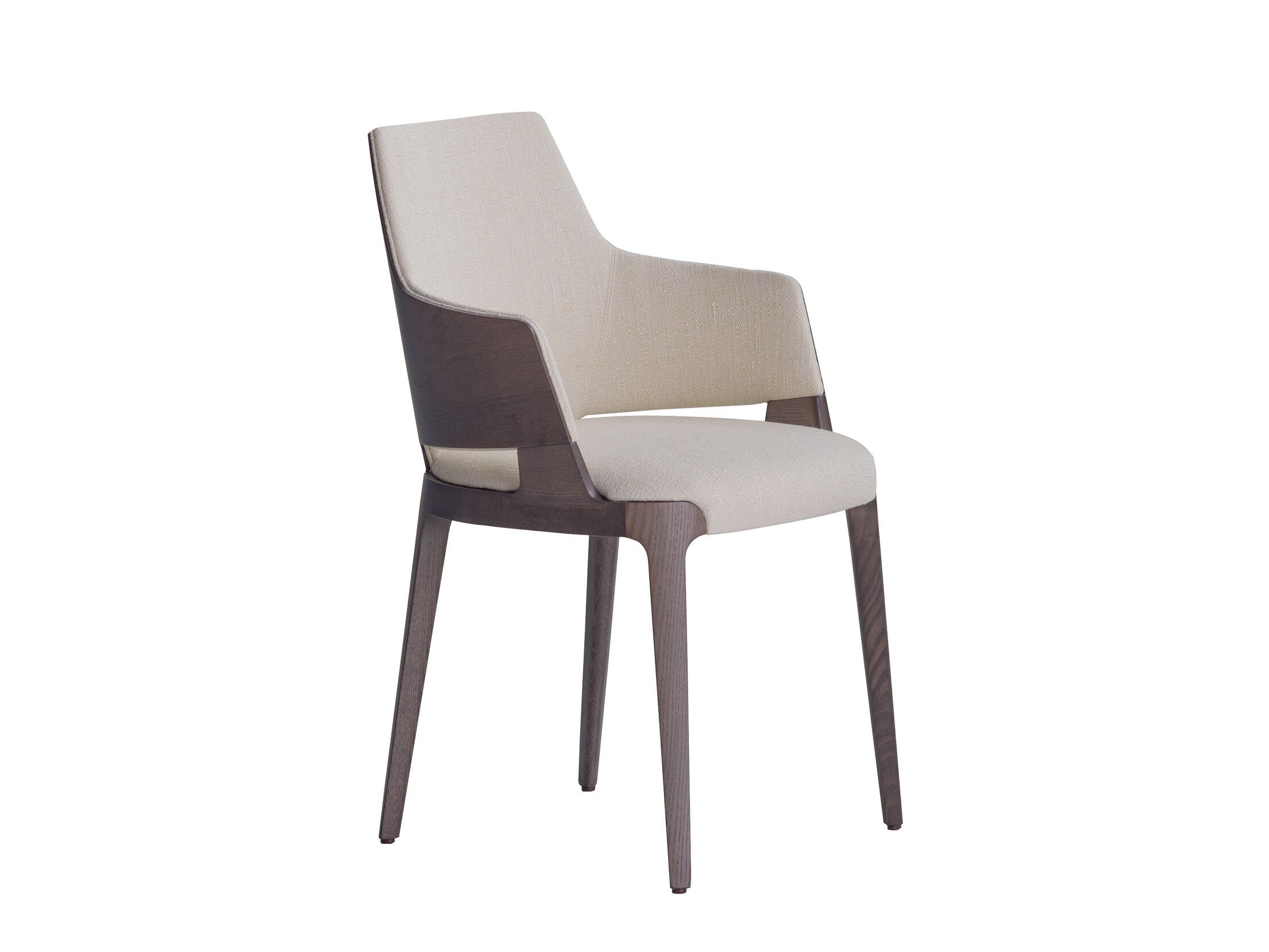 Мягкое тканевое кресло с подлокотниками Potocco Velis Wood ARCH-00084880