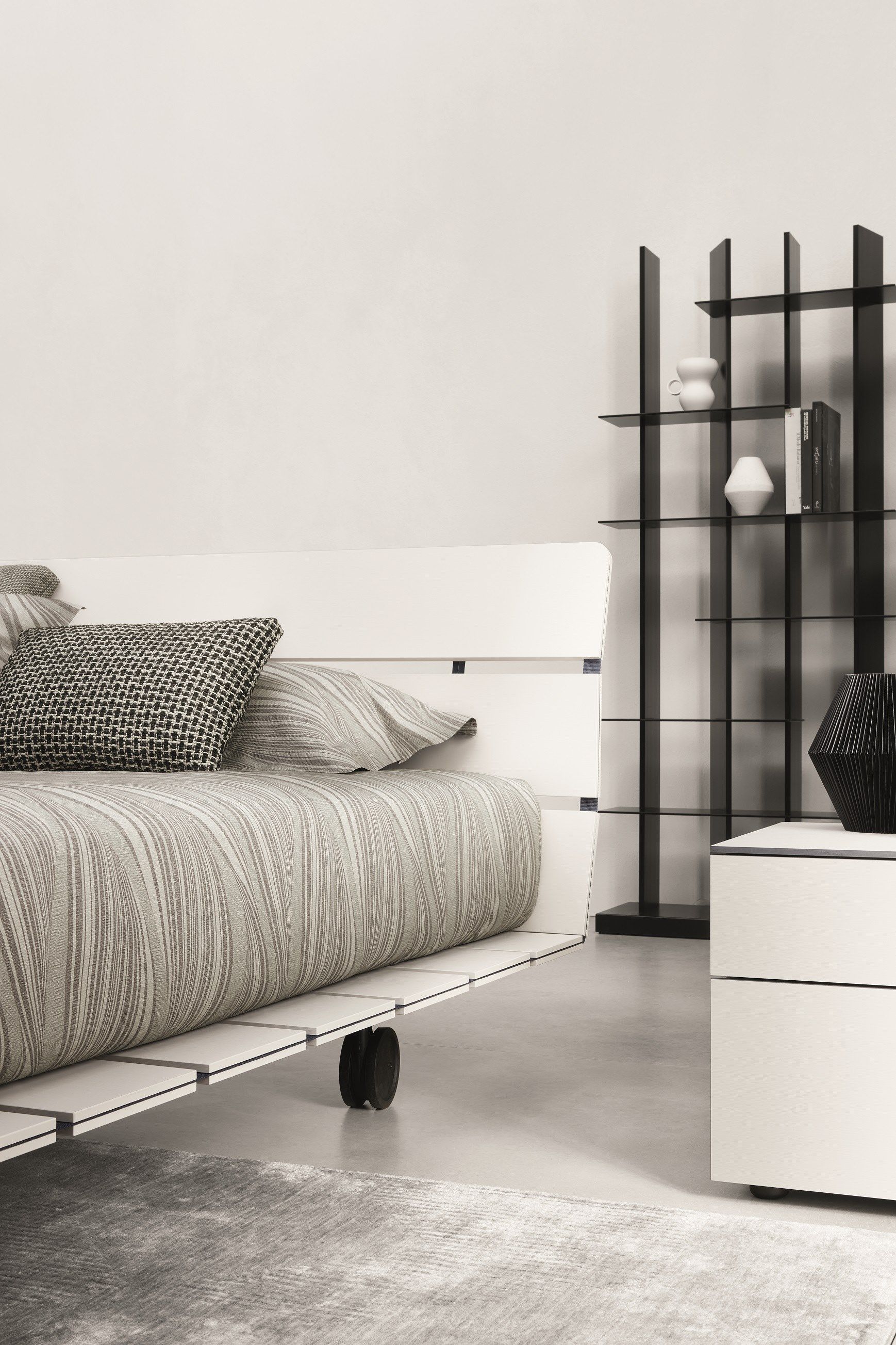 Кровать в восточном стиле с колесами Flou ARCH-00084851 - Вид №5