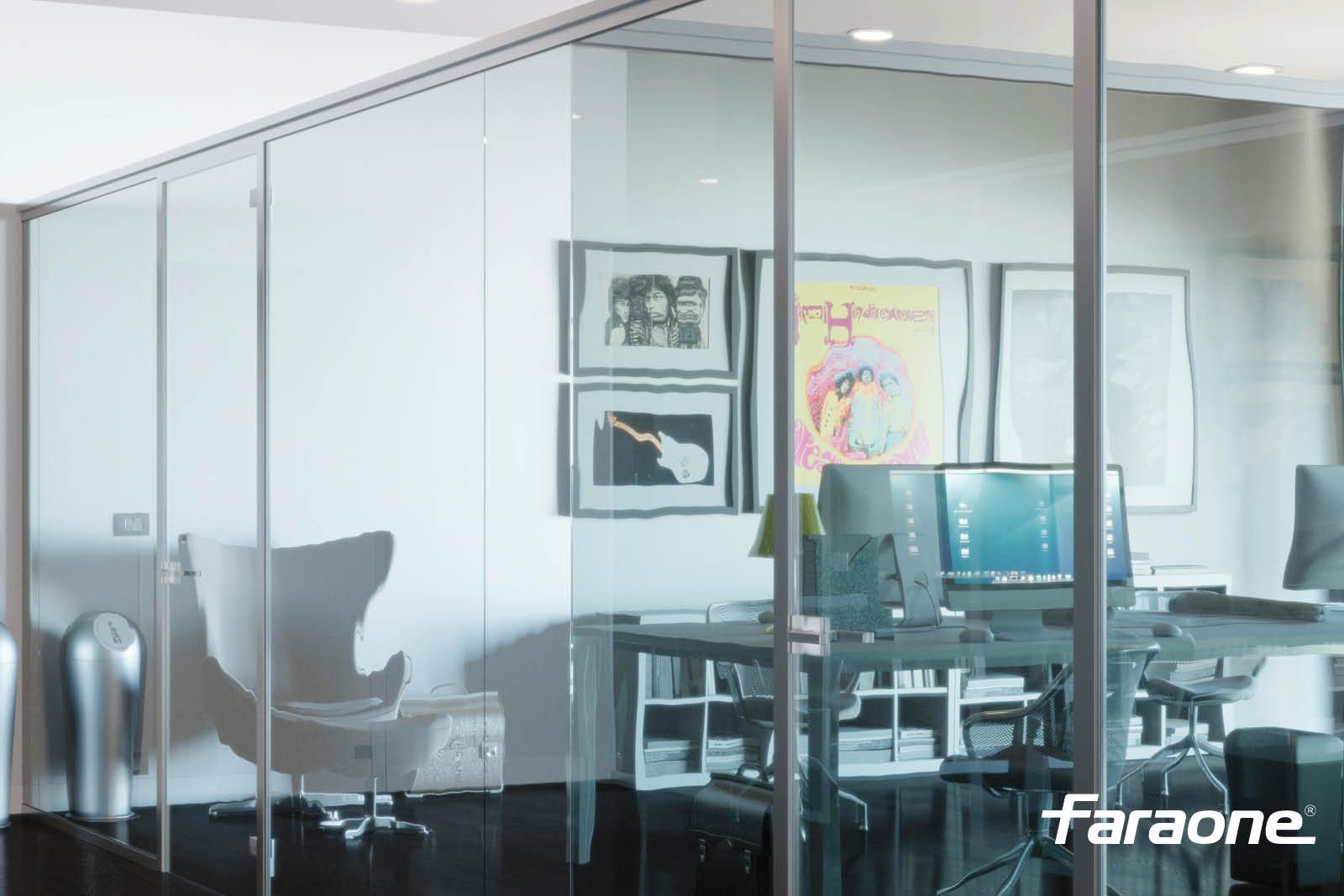 Открытая перегородка с дверью FARAONE пространство ARCH-00017160 - Вид №1