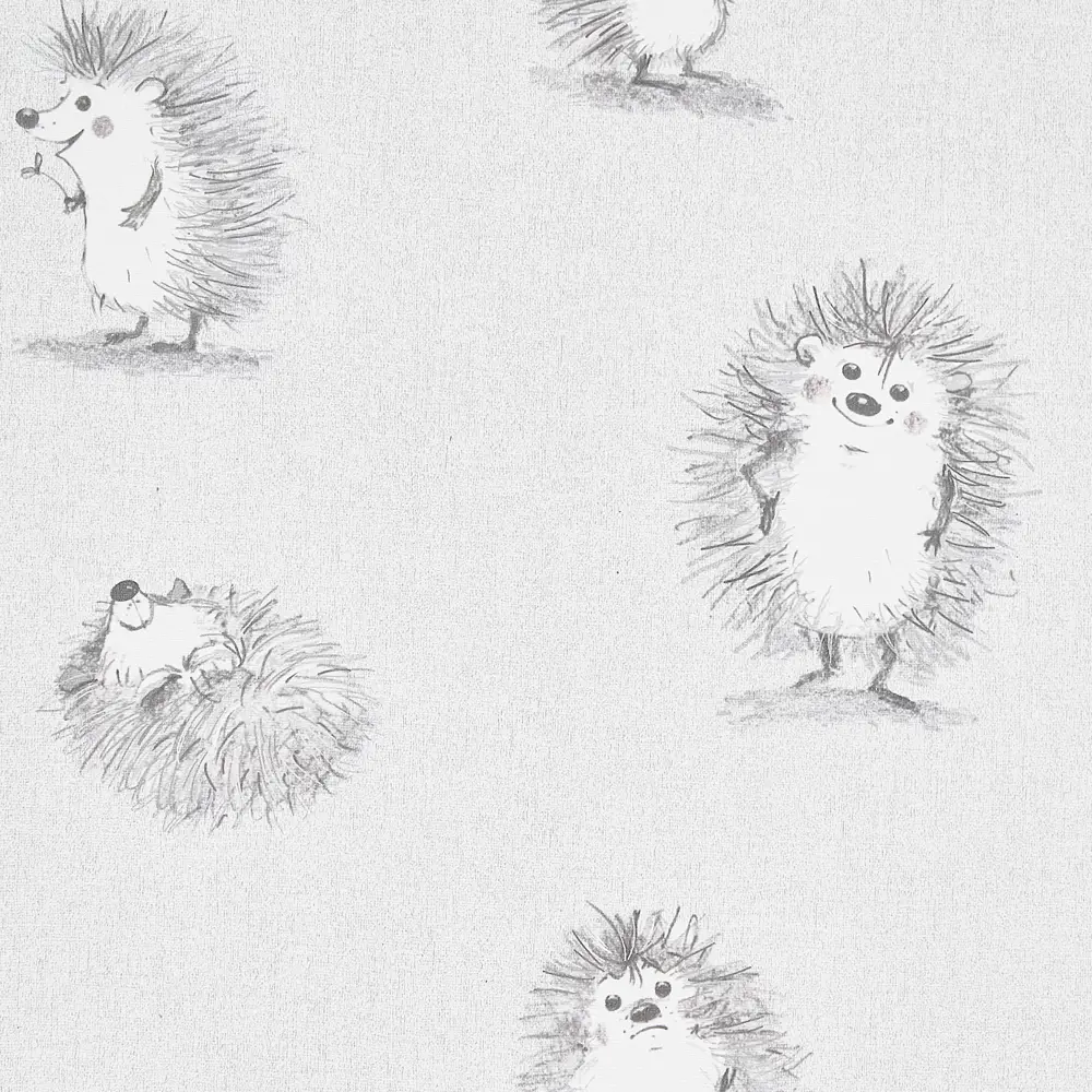 Обои флизелиновые Ateliero Ежики серые 1.06 м AT88192-06 Ёжики STLM-2101217 - Вид №1