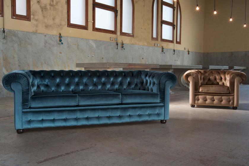 Domingo Salotti Тафтинговый 4-местный тканевый диван 800 sun-id-1434244 - Вид №2