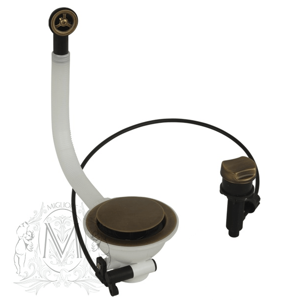 Слив для кухонной мойки MIGLIORE Ricambi ML.RIC-10.130.BR с переливом D 90 см, бронза  - Вид №1