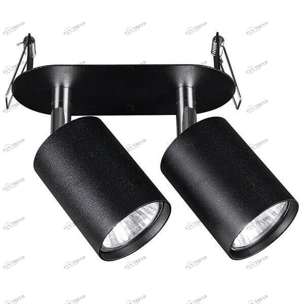 Встраиваемый спот галогеновый на 2 лампы графит Eye Fit 9398 NOWODVORSKI EYE FIT 00-3926516 Черный 