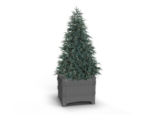 Высокий квадратный металлический плантатор