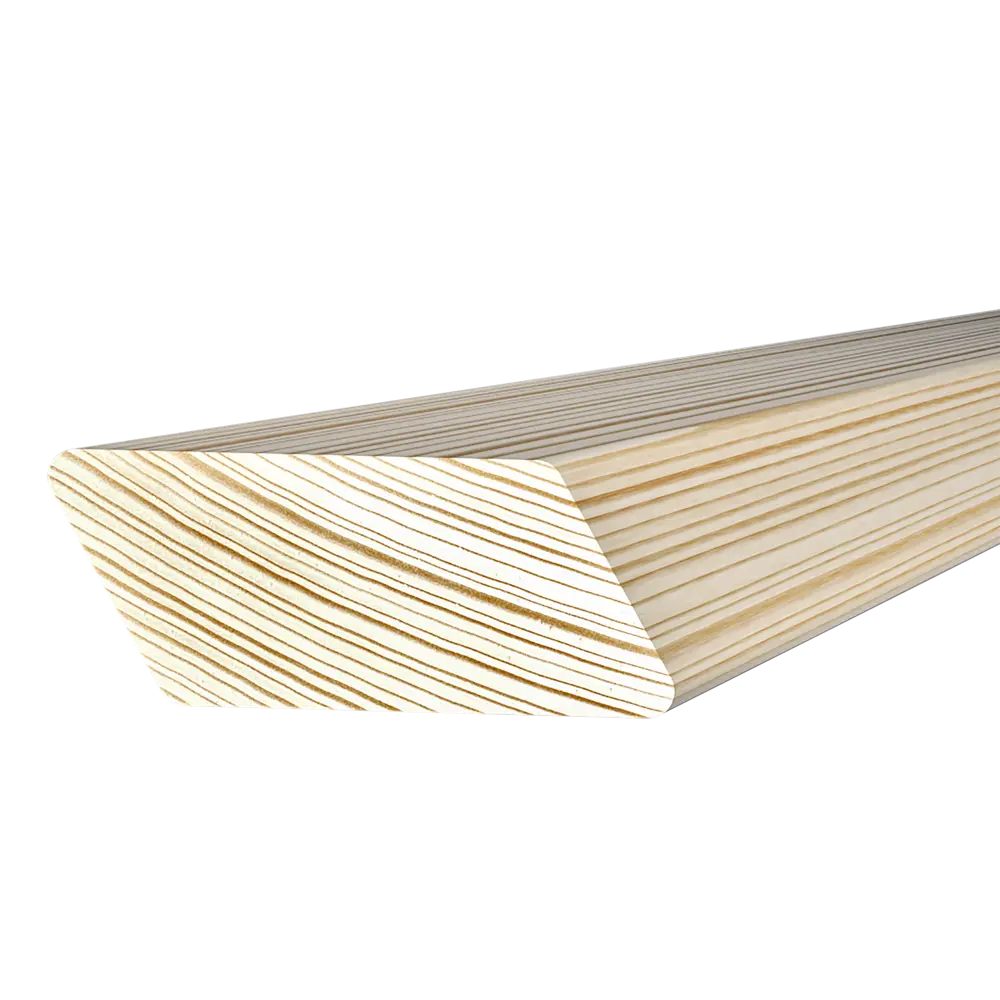 Брусок скошенный сращенный 28x70x3000 мм хвоя сорт Экстра без сучков АРЕЛАН STLM-2024403