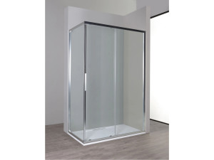 Душевая кабина центр стены с раздвижной дверью