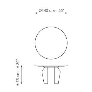 Круглый стол BONALDO Flame ARCH-00080201 - Вид №1