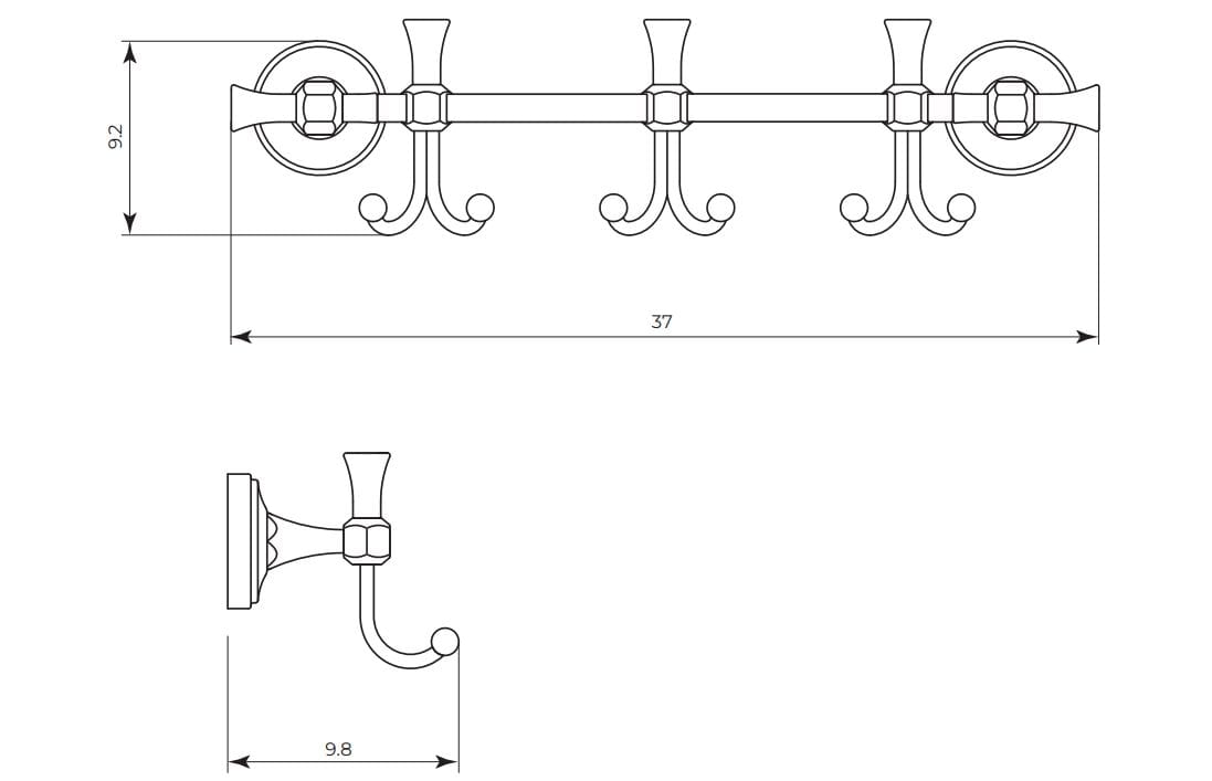 Латунный халат Gaia Mobili Complements ARCH-00037665 - Вид №2