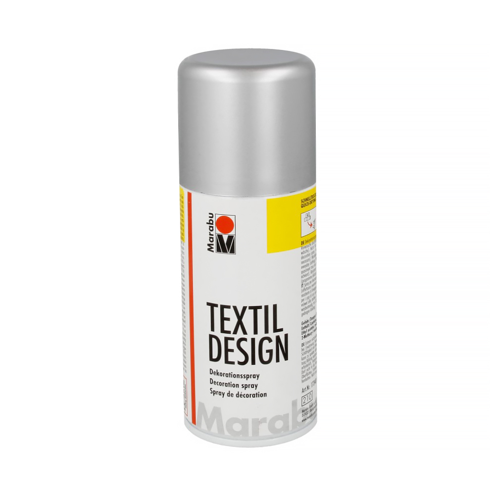 _Textil Design краска аэрозольная для ткани 150 мл 17240006782 082 серебро Marabu sun-id-2036872