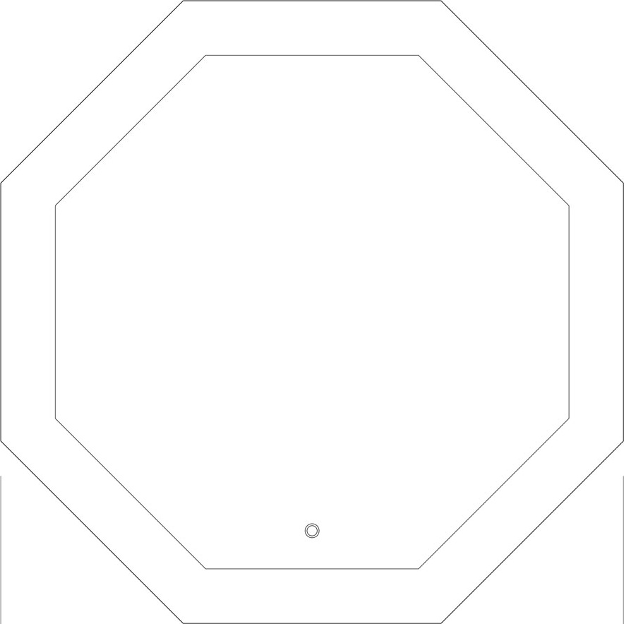 BY 2605 Зеркало с LED-подсветкой 25,5 W EVOFORM Ledshine - Вид №1