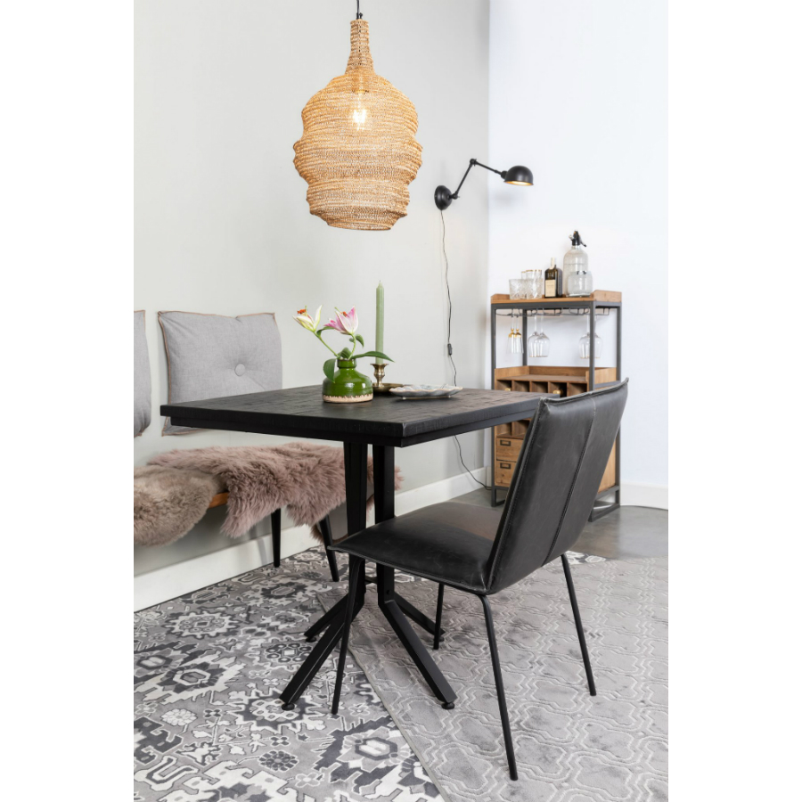 Стол Maze, квадратный, черный White Label Living 2100086 - Вид №1