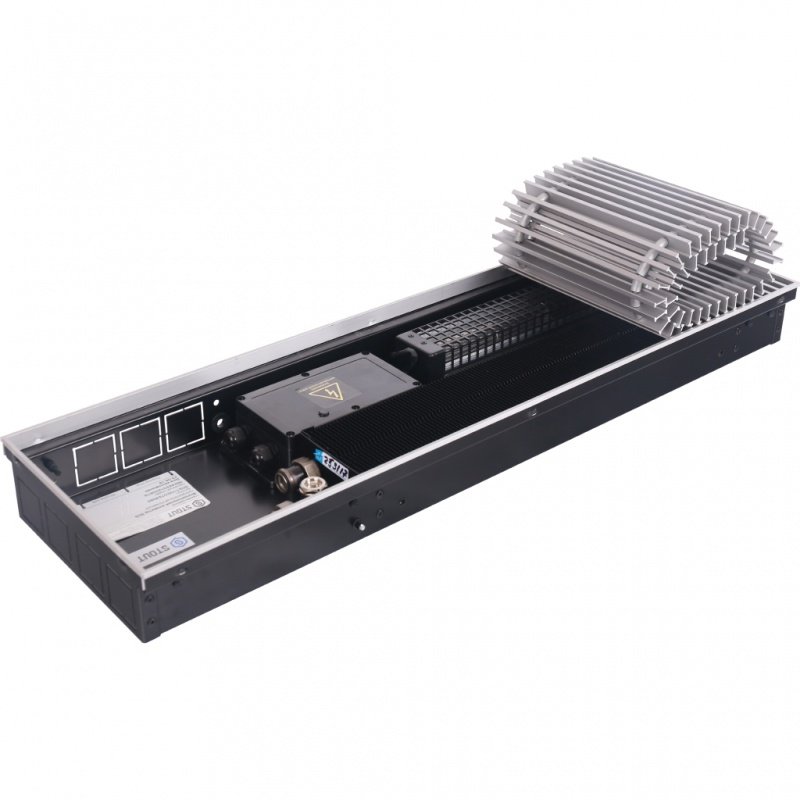 Конвектор внутрипольный STOUT SCQ 75.240.2250 (Решётка роликовая, анодированный алюминий) SCQ11000724225 - Вид №4