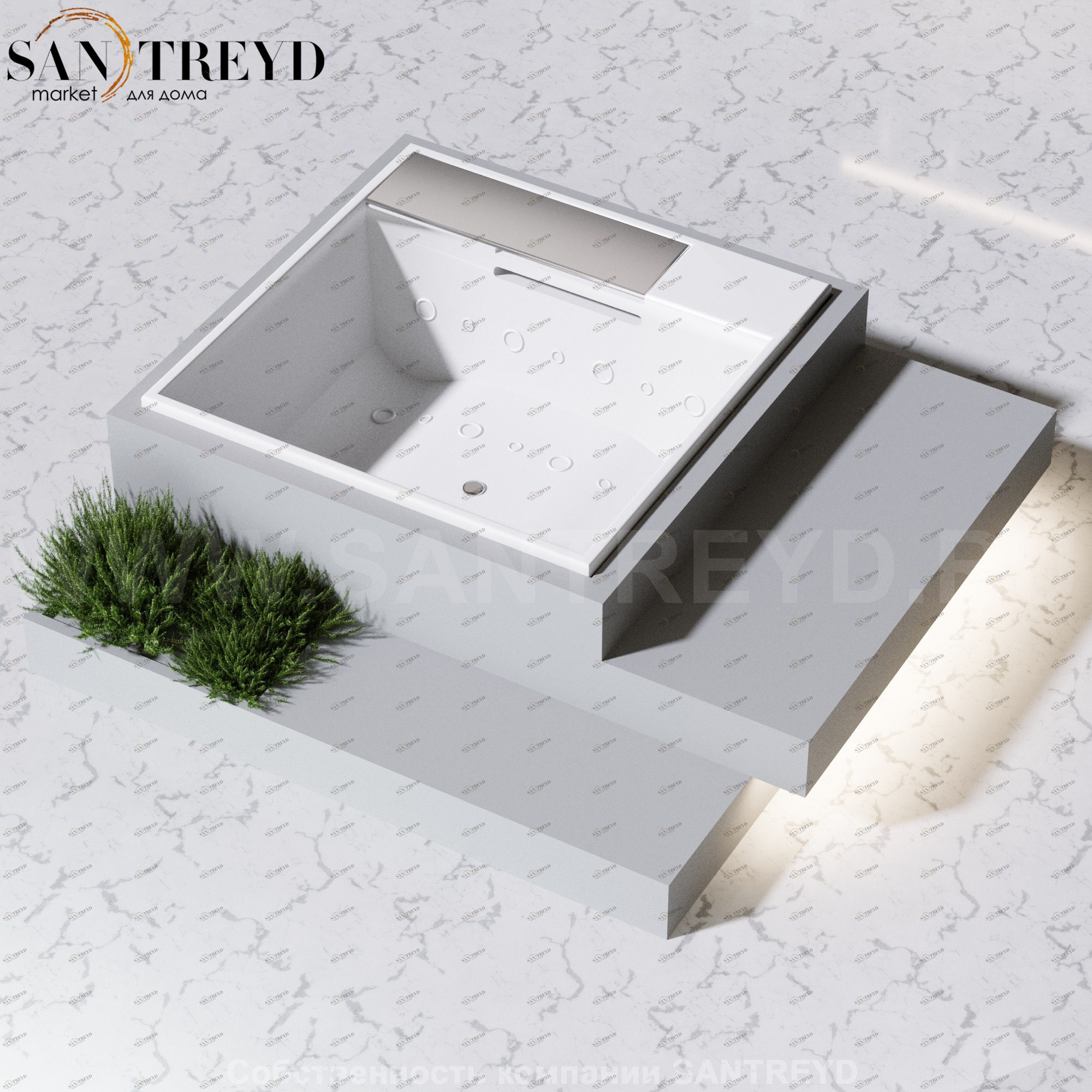 Effegibi WATERDREAM Структура с релаксационным лежаком для минибассейна без отделки AD10000030